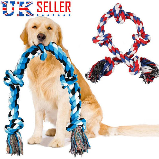 Large XXL Dog Rope Toys - Teeth Cleaning & Tug of War Toy - Click