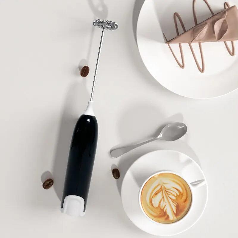 Electric Milk Frother: Kitchen Drink Foamer for Coffee - Click