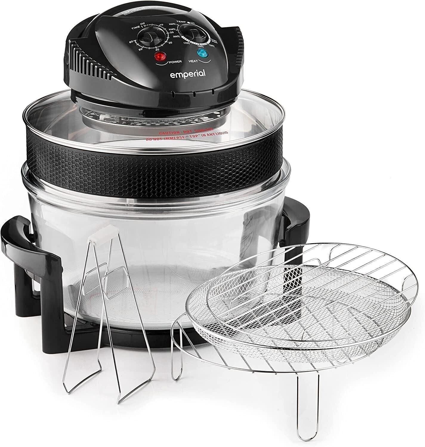 Emperial 17L Halogen Convection Air Fryer with Extender Ring - Click