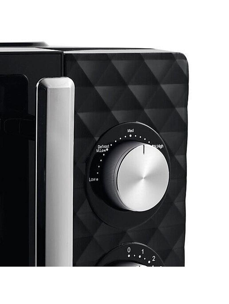 Kettle Toaster Microwave Black Diamond Textured - Click