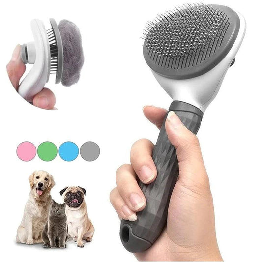 Self-Cleaning Pet Hair Remover Brush - Dematting Comb - Click
